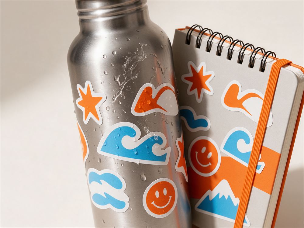 Stickers para termos, botellas y cuadernos
