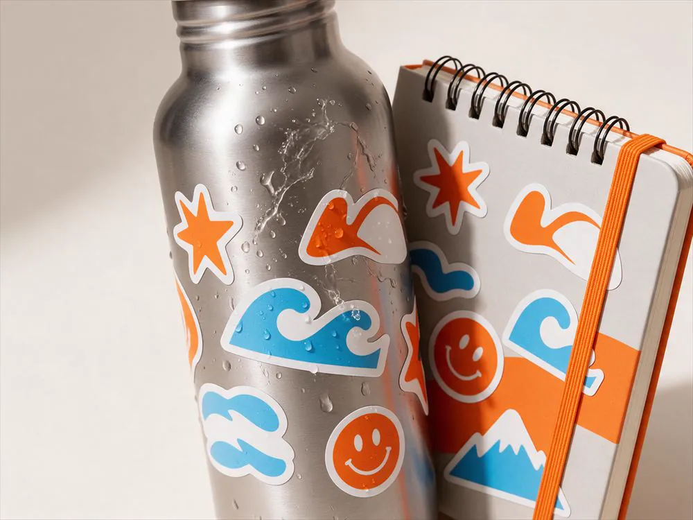 Stickers para termos, botellas y cuadernos