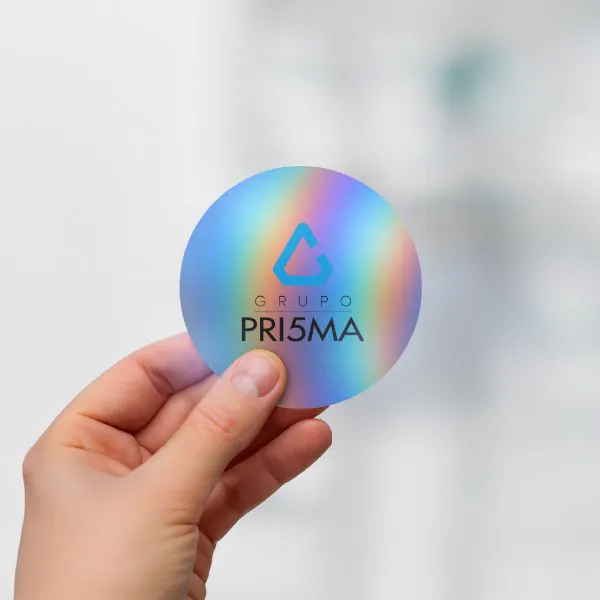 Sticker holográfico que cambia de color con la luz