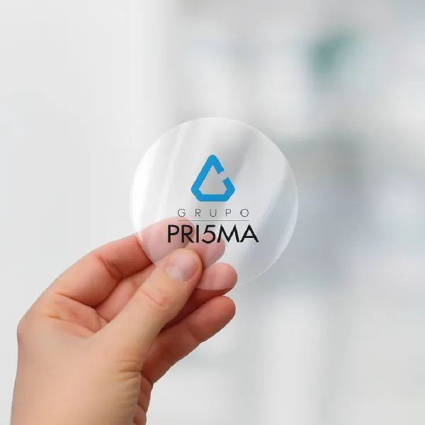 Sticker de vinilo transparente